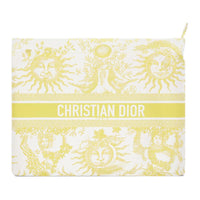 DIOR DIORIVIERA Technical Fabric Clutch Women's Lemon Yellow