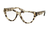 MIU MIU Crystal Irregular Shape Eyeglass Frames Women's Tortoiseshell