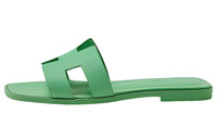HERMES Oran Sandal Vert Pomme Epsom Calfskin Leather