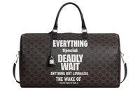 CELINE Canvas Handbags Travel Bags Large Size Men's Black