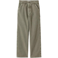 MIU MIU Garment Dyed Gabardine Pants 'Olive Green'