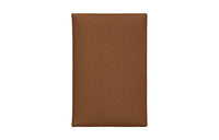 HERMES Calvi Duo Epsom Calfskin Wallet, Card Holder Unisex Gold Brown