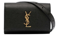 SAINT LAURENT KATE Leather Fanny Pack Mini Women's Black