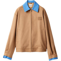 MIU MIU Logo appliqué Bomber Jacket