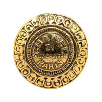 CHANEL 1980s Rue Cambon Round Brooch