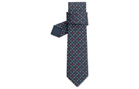 HERMES Ties Men Marine Blue/Red/Sky Blue