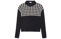 SAINT LAURENT Diamond Pattern Knit Sweater