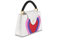 LOUIS VUITTON Capucines Cow Leather Handbag Shoulder Bag Crossbody Bag Women's White