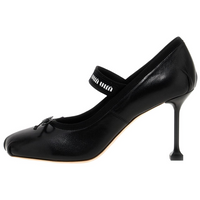 MIU MIU Irregular Heel High Heels 9.5cm Women's Black