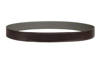 HERMES Solid Color Design Calfskin Leather Leather Belts Women's Brown Width: 3.2CM