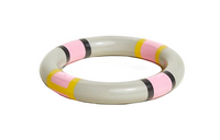 HERMES Horn Lacquered Wood Bangles Women's Gray