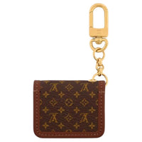 LOUIS VUITTON Cow Leather Keychains Women's Brown