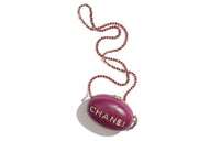 CHANEL Lambskin Clutch Women's Dark Purple