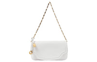 Loro Piana Leather Handheld Shoulder Bag Women's White