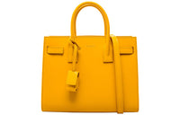 SAINT LAURENT Smooth Leather Tote Trunk Bag, Crossbody Handbag, Shoulder Bag Regular Women's Yellow