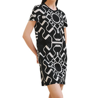HERMES FW24 Short-Sleeved Dresses Women's Black