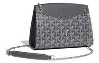 GOYARD Rouette Canvas With Leather Totes Chain Bag Shoulder Bag Women's Gray