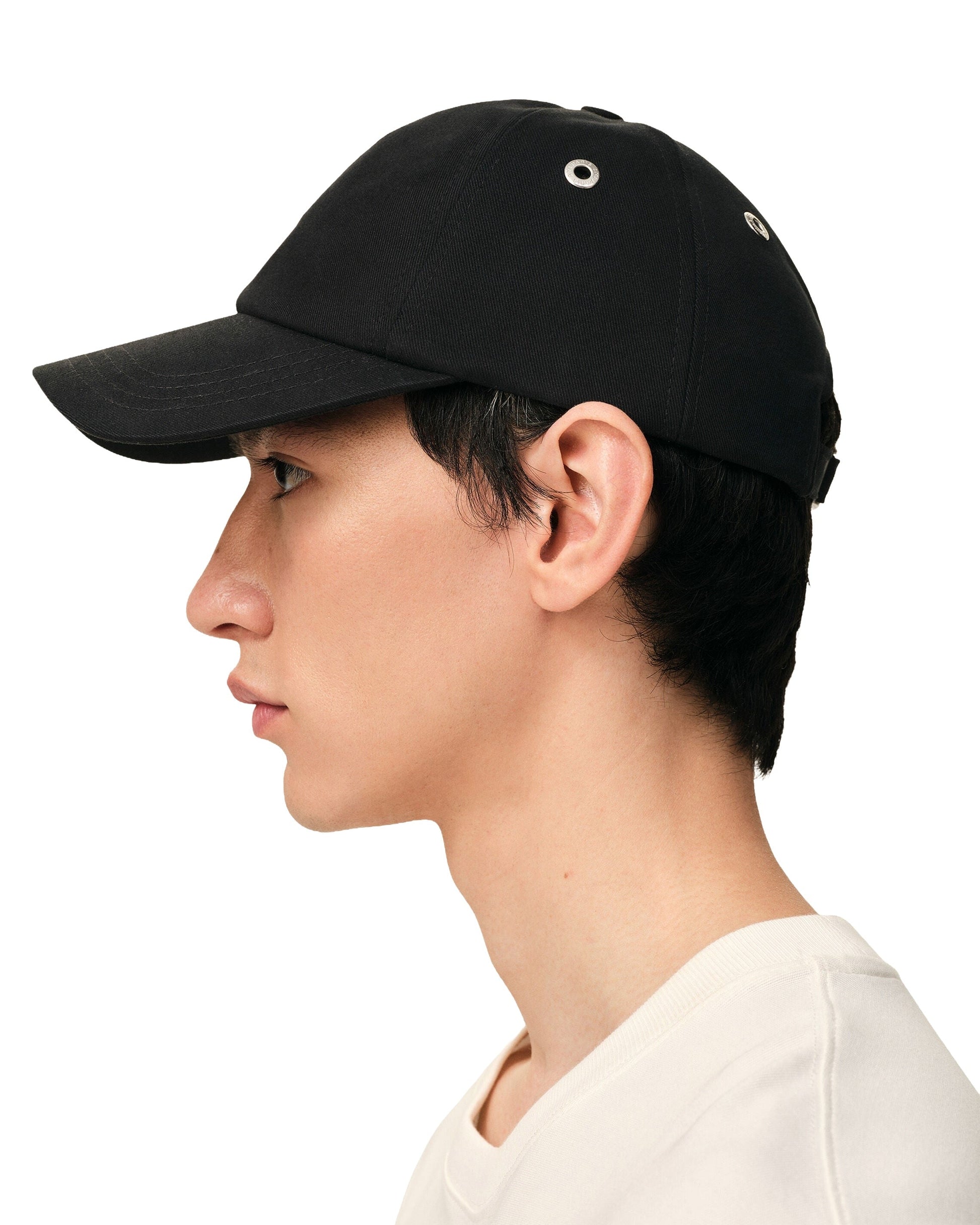 AMI SS26 Cotton Ami De Coeur Embroidery Cap 'Black' BFUCP006-AW0041-001