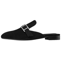 HERMES Wrap-toe Slippers Women's Black
