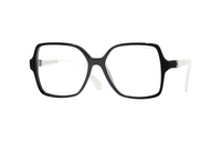 CHANEL Acetate Irregular Shape Eyeglass Frames Unisex Two-Tone