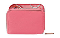 HERMES Silk'In Epsom Calfskin Wallet Women's Du Juan Flower/Pearl Gray