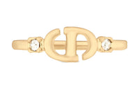 DIOR Faux Crystal Rings Women's Gold