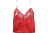 SAINT LAURENT Lace Trim Silk Cami