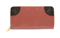 LOUIS VUITTON Zippy Patent Leather Wallet Unisex Red