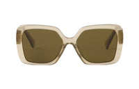 MIU MIU Plate Frame Irregular Shape Sunglasses Women's Green