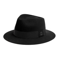 HERMES Rabbit Fur Felt Top Hats Unisex Black