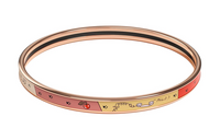 HERMES Enamel Rose Gold-Plated Bangles Women's Multicolor