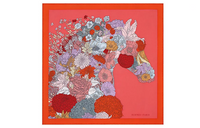 HERMES Silk Scarves Women's Red