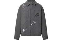 LOUIS VUITTON Jacket Men's Black Gray Color