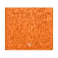 CELINE Calfskin Wallet Men's Flowing Orange