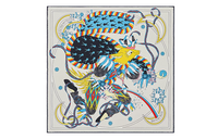 HERMES Silk Scarves Women's Gray