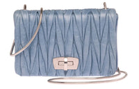 MIU MIU Matelassé Calfskin Shoulder Bag Crossbody Bag Women's Interstellar Blue