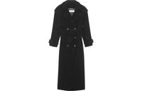 SAINT LAURENT Trench Coats Women's Black
