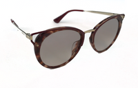 PRADA Metal Round Sunglasses Unisex Red