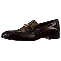 LOUIS VUITTON Club Monogram Casual Shoes Men's Black Brown