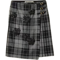 MIU MIU Casual Short Skirts Women's Smoke Gray