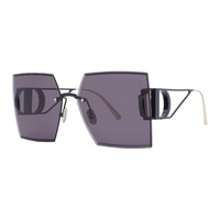 DIOR Metal Square Sunglasses Women's Black