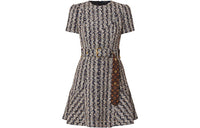 LOUIS VUITTON Short Sleeved Dress Women's Black