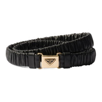 PRADA Leather Belts Women's Black Width 2CM