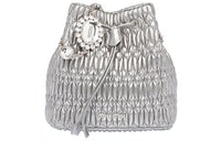 MIU MIU Sheepskin Bucket Bag, Shoulder Bag Women's Silver