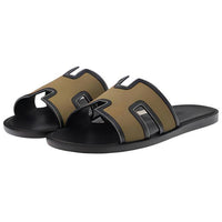 HERMES Slide Slippers Men's Black Brown