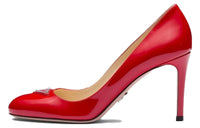 PRADA Patent Slim Heel High Heels 8.5cm Women's Red