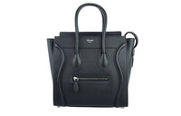 CELINE Luggage Leather Handbag Women's Black