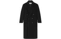 SAINT LAURENT Double Breasted Long Sleeve Coat 'Black Profond'