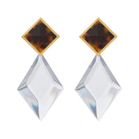 SAINT LAURENT Resin Earrings Women's Transparent
