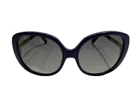 DIOR Metal Irregular Shape Sunglasses Unisex Blue